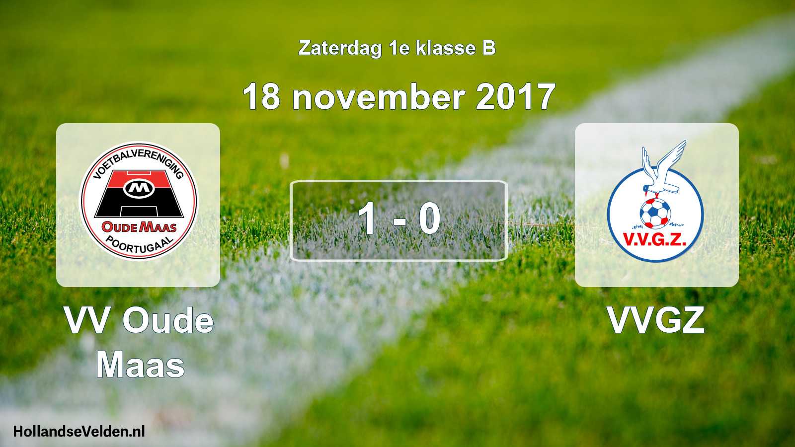 Total number of matches played: VV Oude Maas - VVGZ 1 - 0 (18 November 2017)