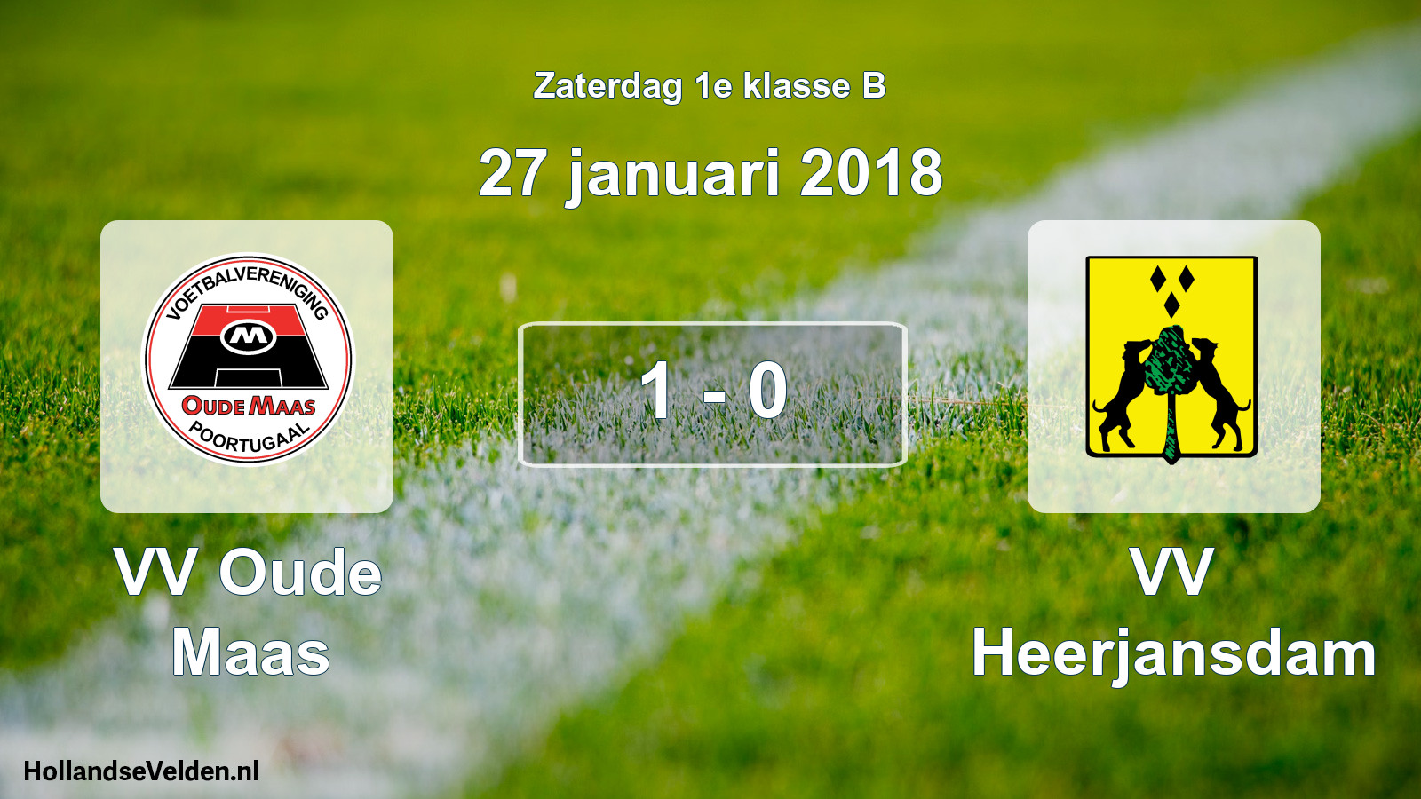 Total number of matches played: VV Oude Maas - VV Heerjansdam 1 - 0 (27 January 2018)