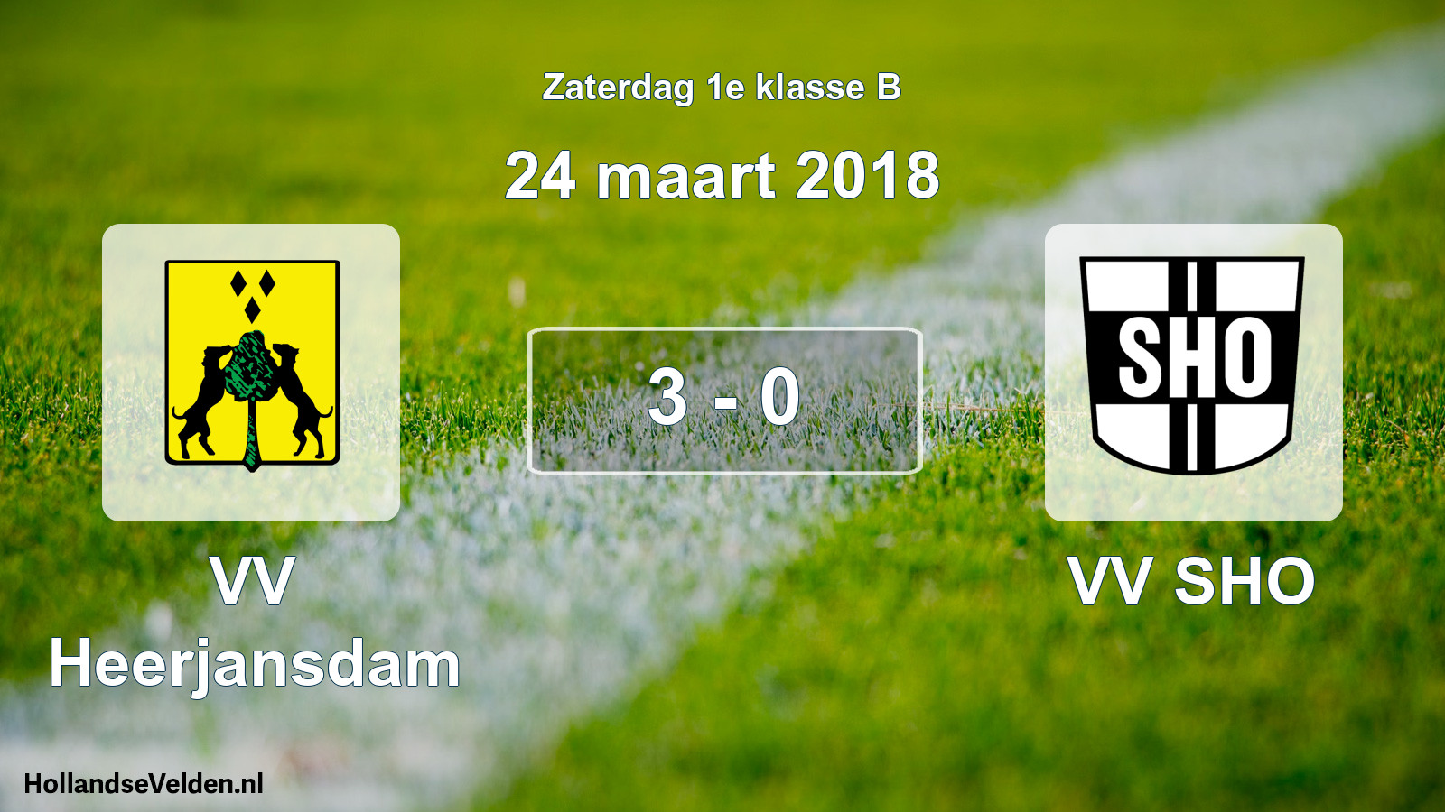 Total number of matches played: VV Heerjansdam - VV SHO 3 - 0 (24 March 2018)