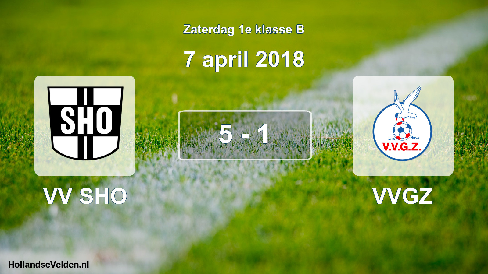Total number of matches played: VV SHO - VVGZ 5 - 1 (7 April 2018)