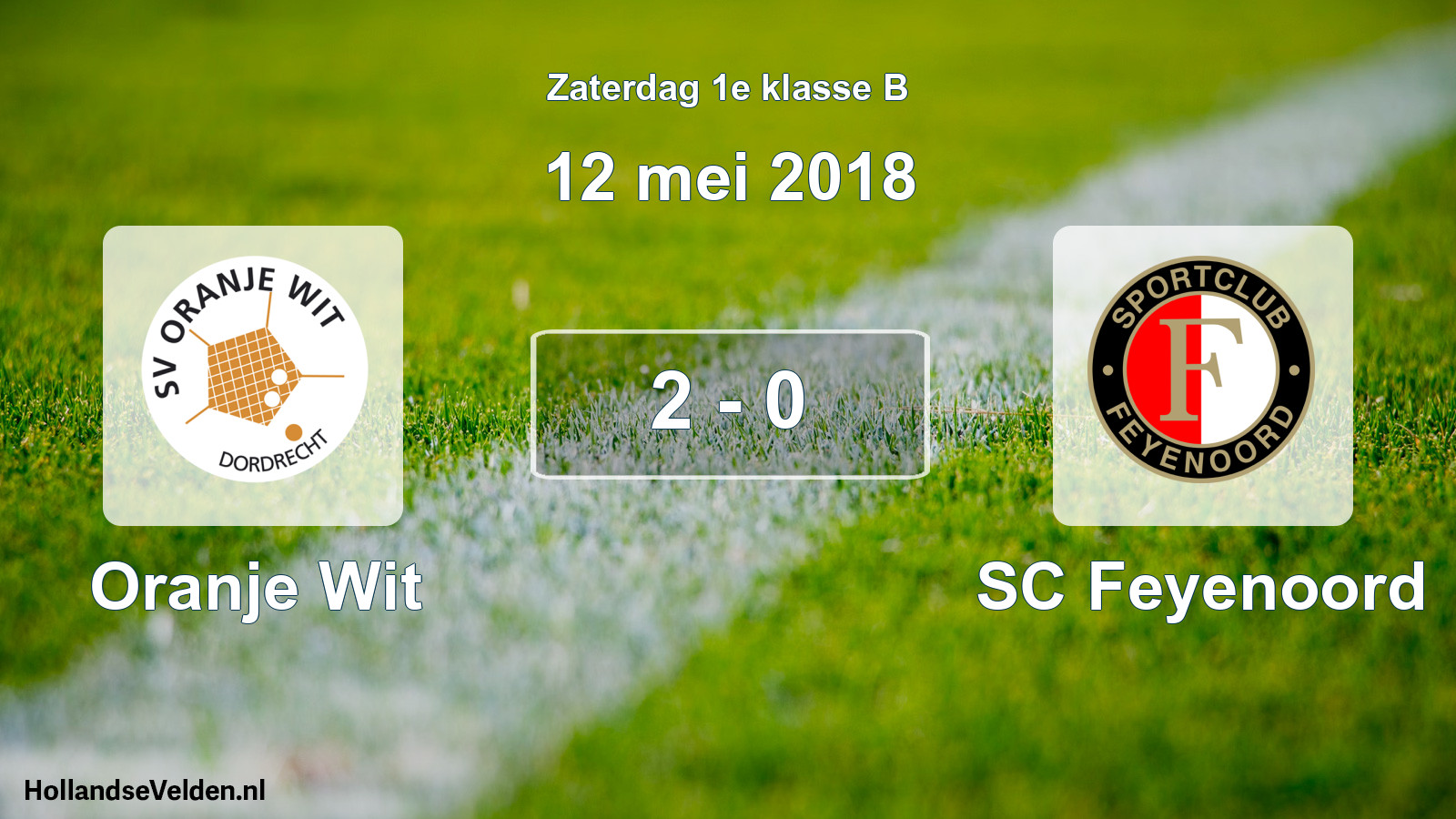 Total number of matches played: Oranje Wit - SC Feyenoord 2 - 0 (12 May 2018)