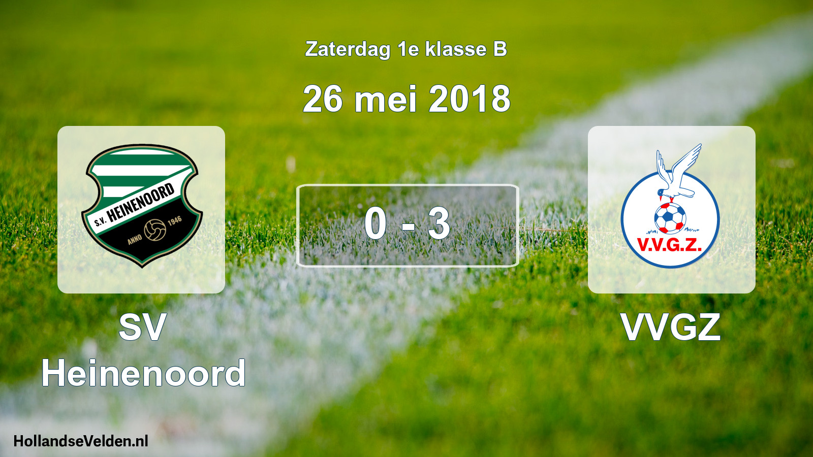 Total number of matches played: SV Heinenoord - VVGZ 0 - 3 (26 May 2018)