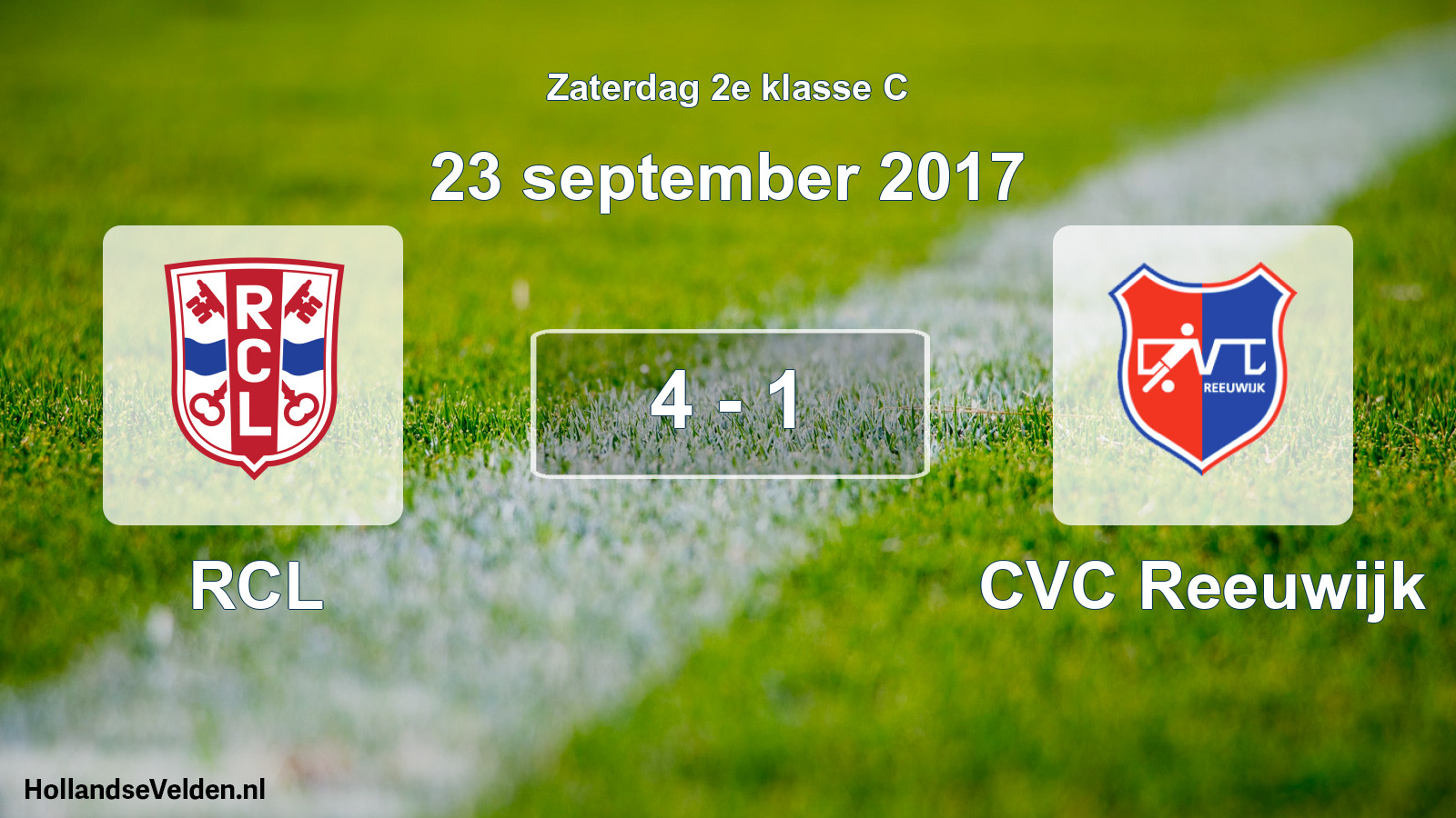 Total number of matches played: RCL - CVC Reeuwijk 4 - 1 (23 September 2017)