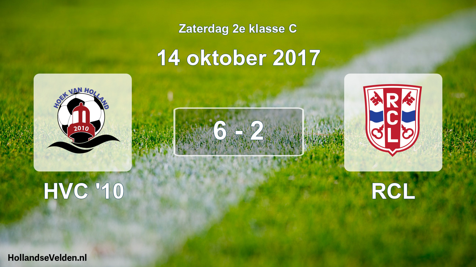 Total number of matches played: HVC '10 - RCL 6 - 2 (14 October 2017)
