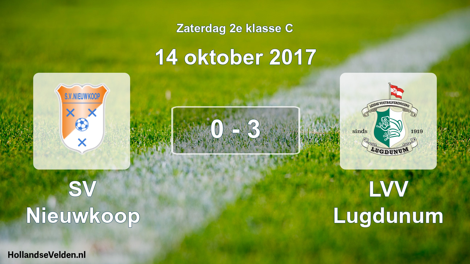 Total number of matches played: SV Nieuwkoop - LVV Lugdunum 0 - 3 (14 October 2017)