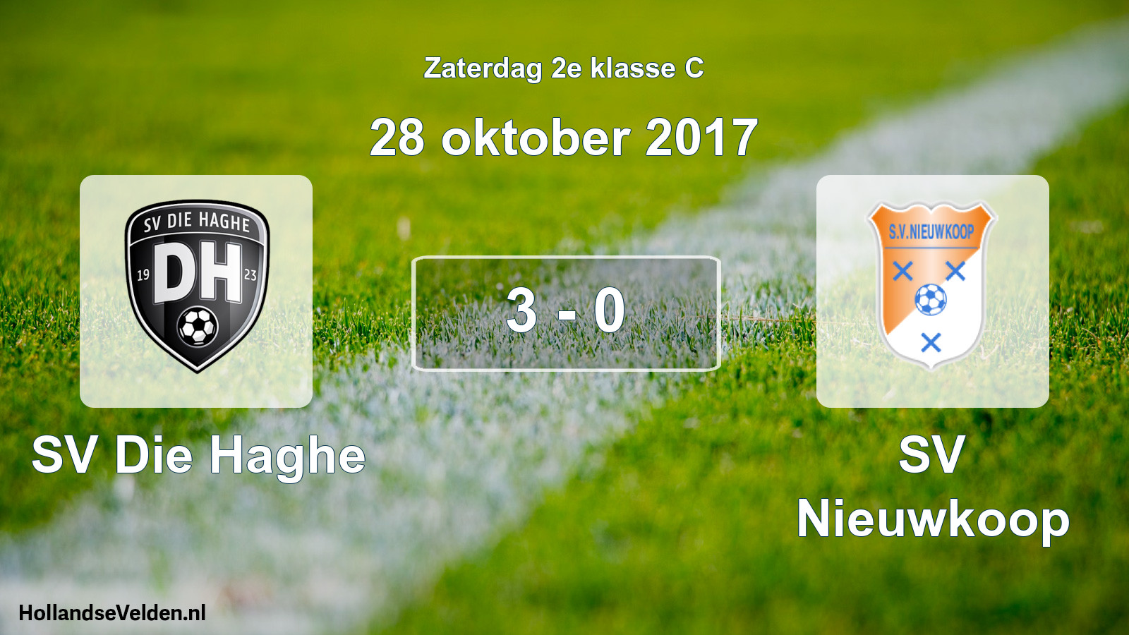 Total number of matches played: SV Die Haghe - SV Nieuwkoop 3 - 0 (28 October 2017)