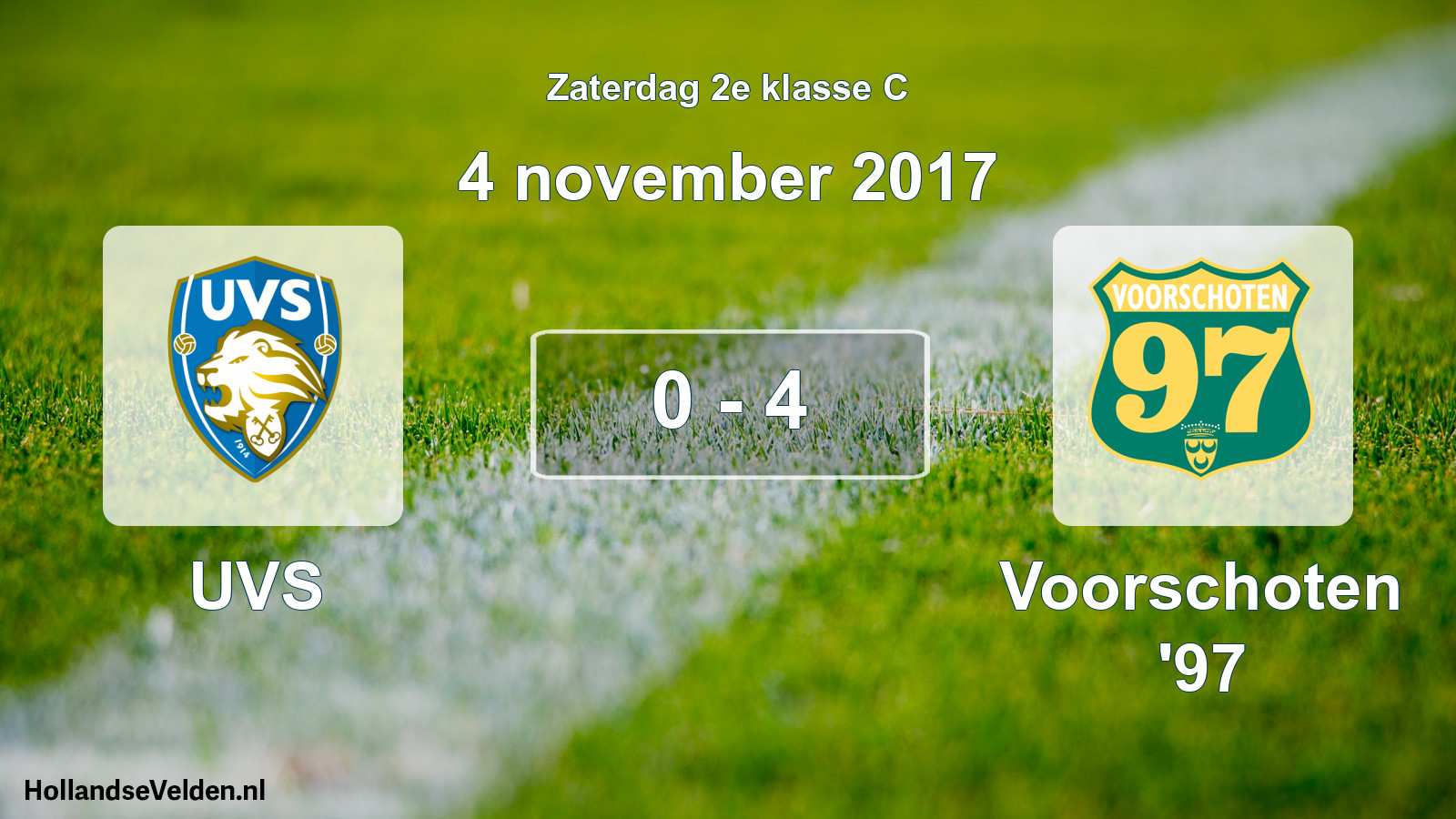 Total number of matches played: UVS - Voorschoten '97 0 - 4 (4 November 2017)