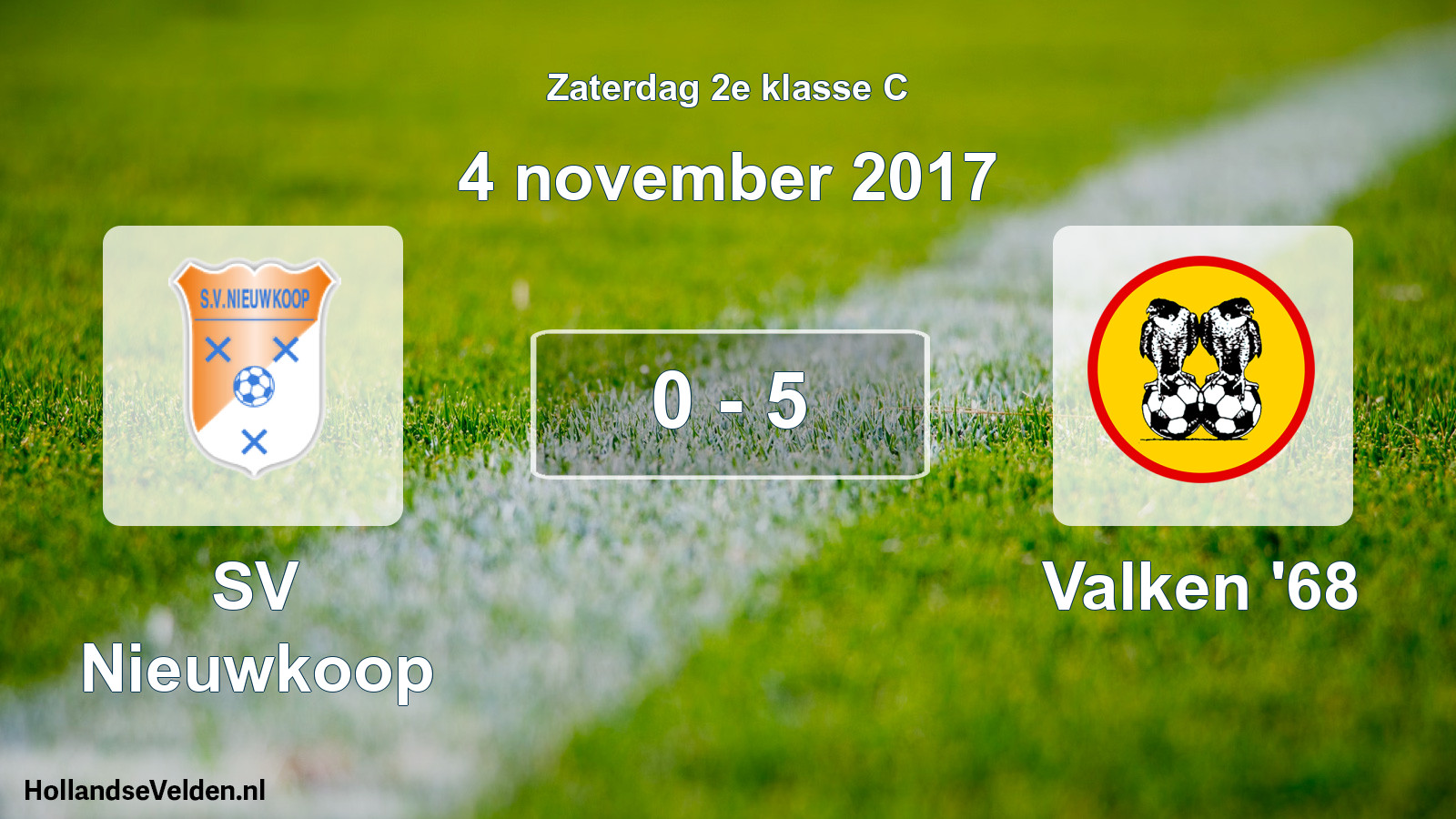 Total number of matches played: SV Nieuwkoop - Valken '68 0 - 5 (4 November 2017)