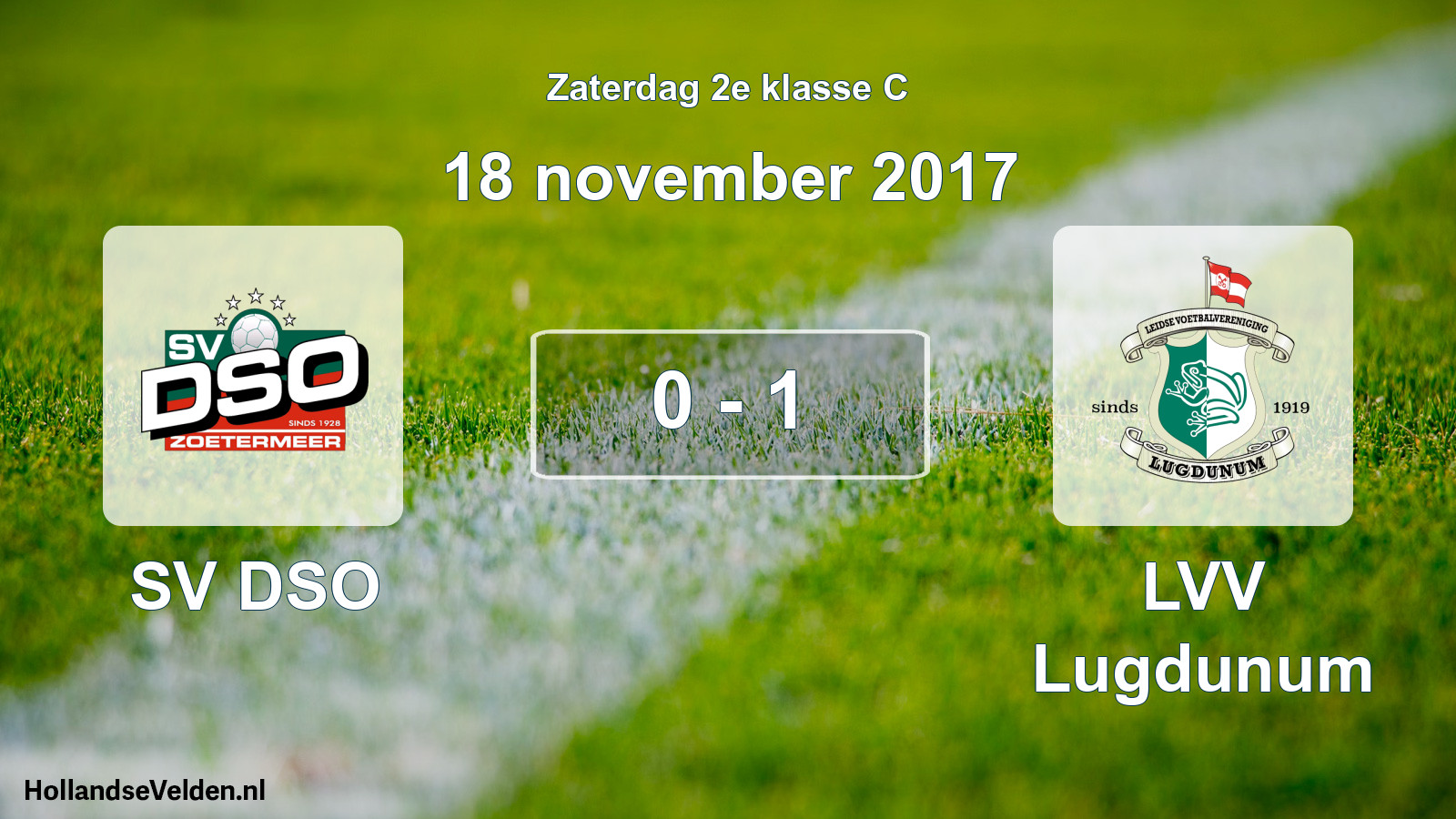 Total number of matches played: SV DSO - LVV Lugdunum 0 - 1 (18 November 2017)
