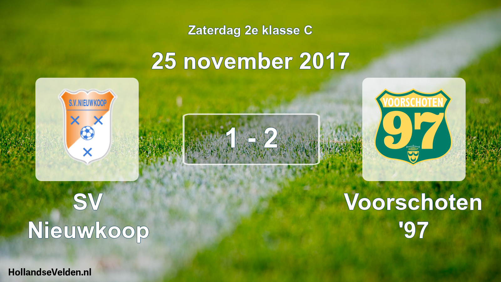 Total number of matches played: SV Nieuwkoop - Voorschoten '97 1 - 2 (25 November 2017)
