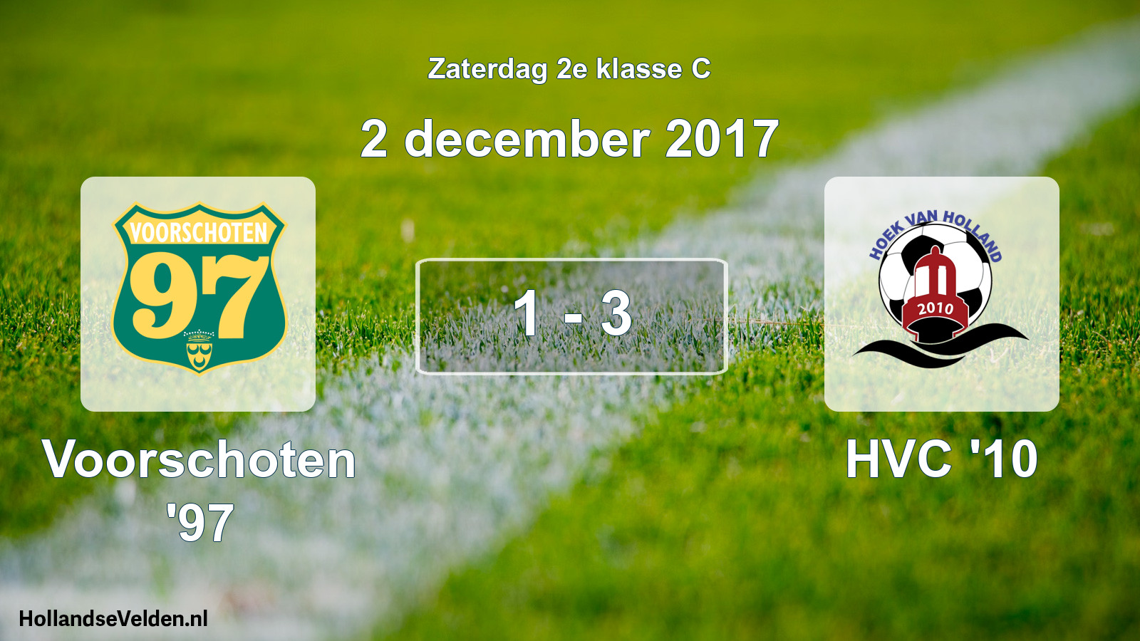 Total number of matches played: Voorschoten '97 - HVC '10 1 - 3 (2 December 2017)