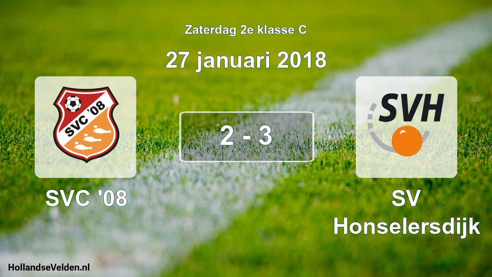 Total number of matches played: SVC '08 - SV Honselersdijk 2 - 3 (27 January 2018)