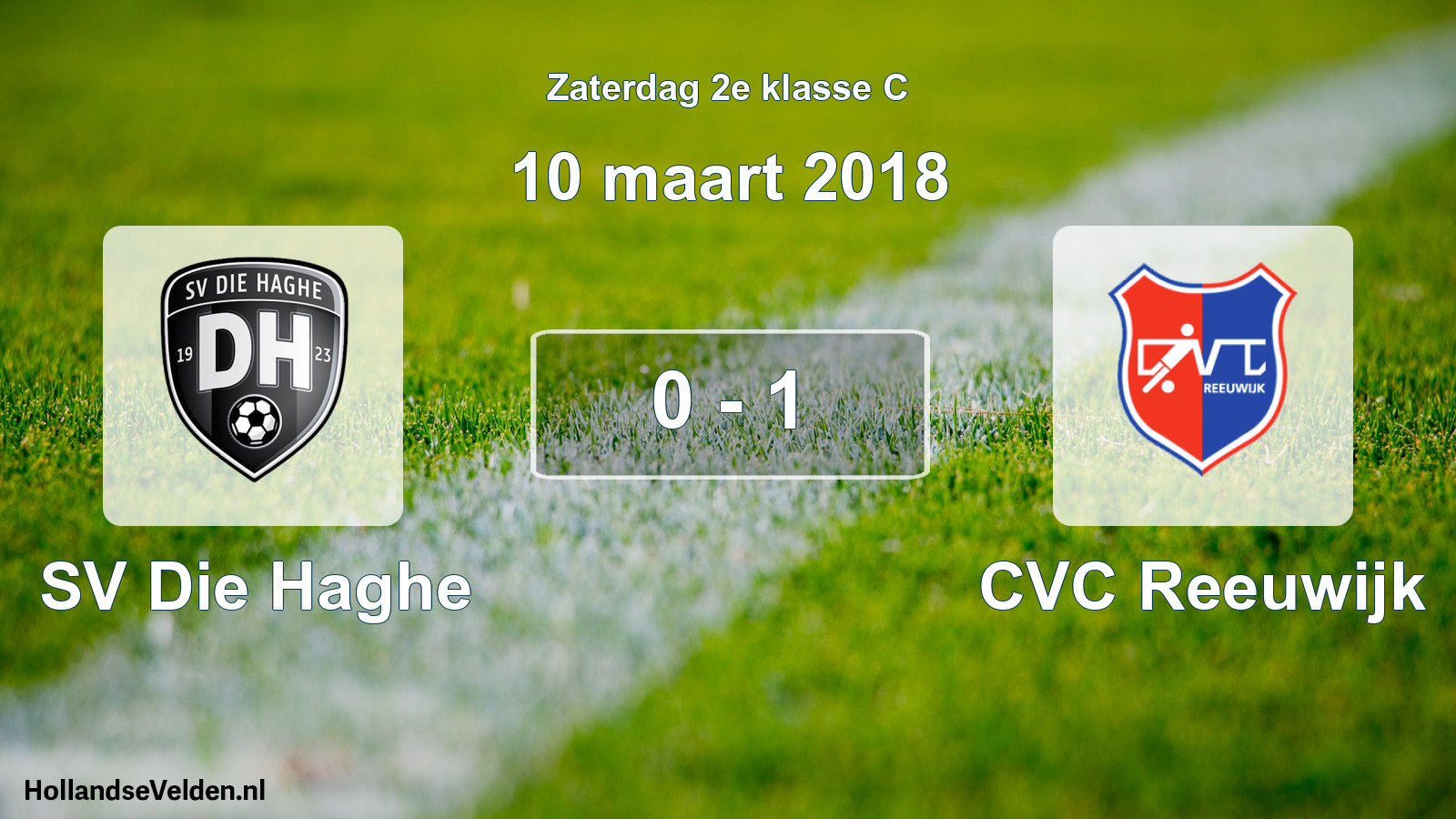 Total number of matches played: SV Die Haghe - CVC Reeuwijk 0 - 1 (10 March 2018)