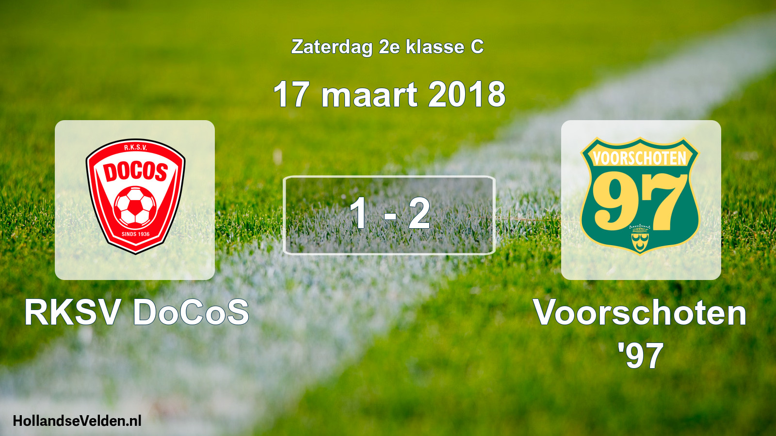 Total number of matches played: RKSV DoCoS - Voorschoten '97 1 - 2 (17 March 2018)