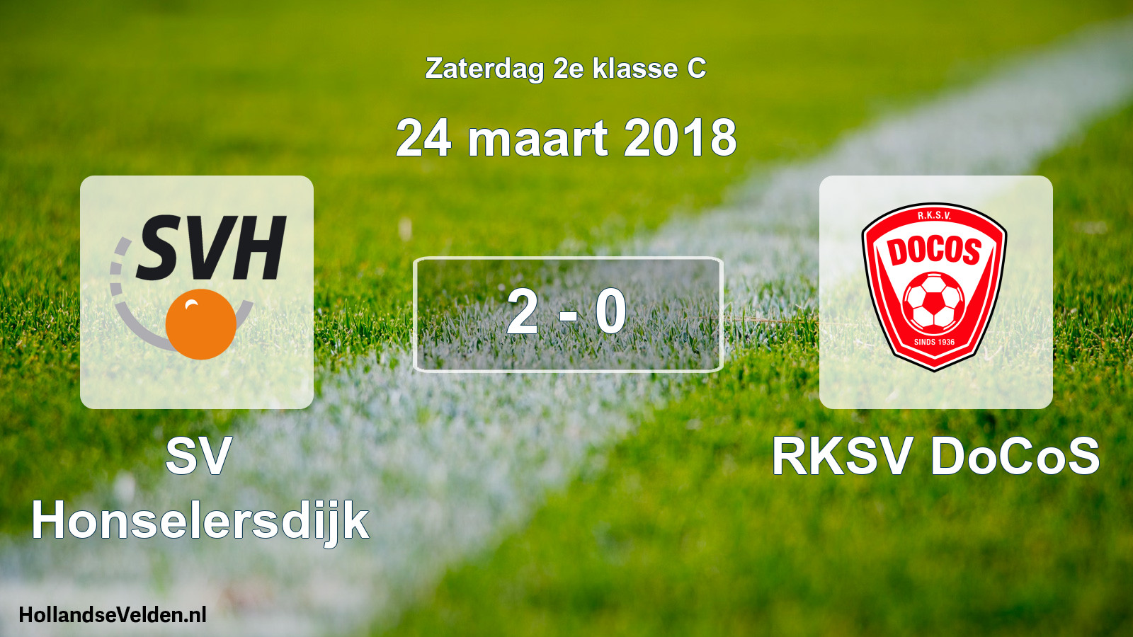 Total number of matches played: SV Honselersdijk - RKSV DoCoS 2 - 0 (24 March 2018)