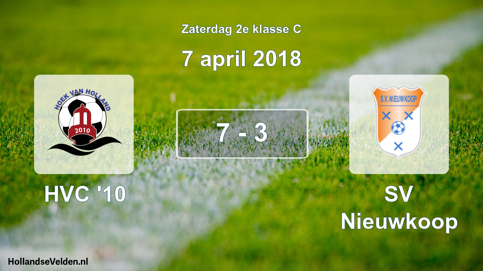 Total number of matches played: HVC '10 - SV Nieuwkoop 7 - 3 (7 April 2018)