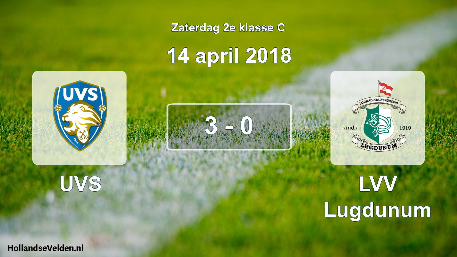 Total number of matches played: UVS - LVV Lugdunum 3 - 0 (14 April 2018)