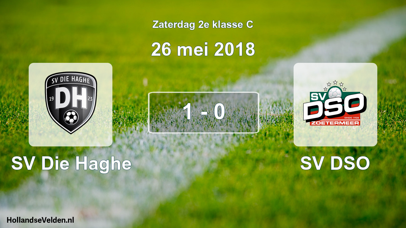 Total number of matches played: SV Die Haghe - SV DSO 1 - 0 (26 May 2018)