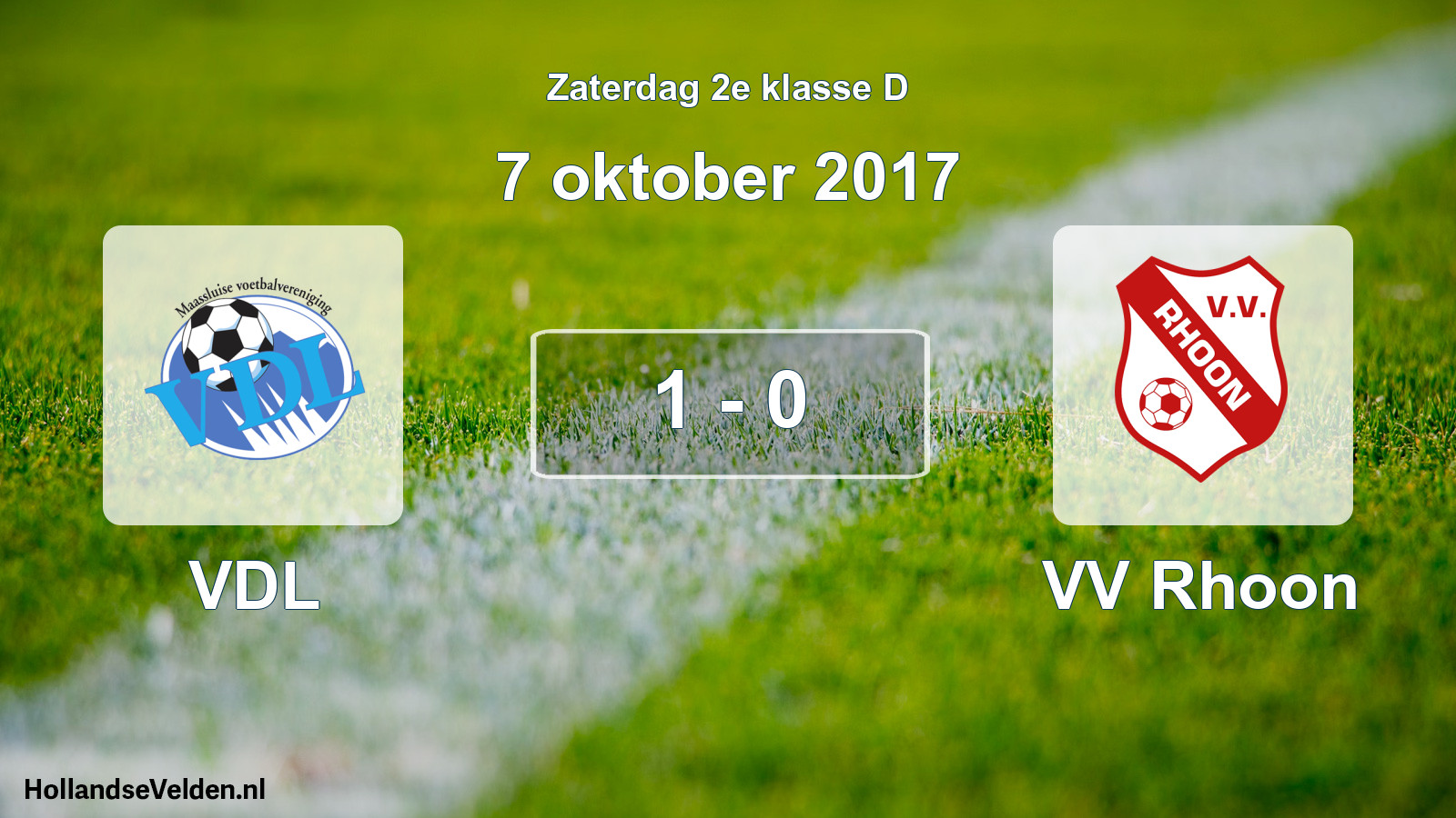 Total number of matches played: VDL - VV Rhoon 1 - 0 (7 October 2017)