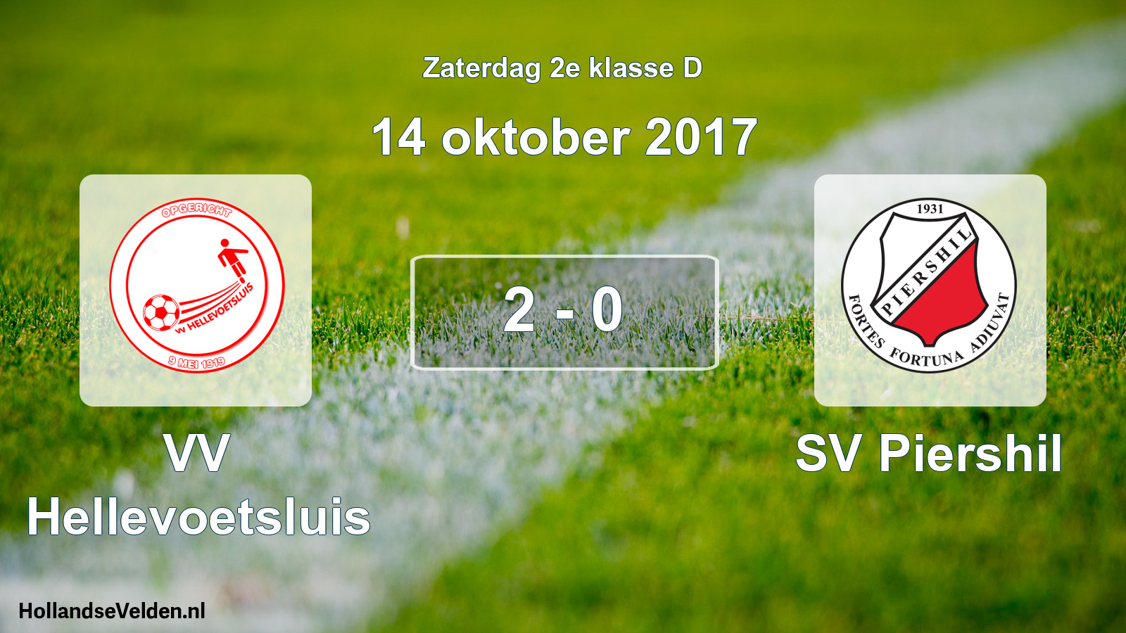 Total number of matches played: VV Hellevoetsluis - SV Piershil 2 - 0 (14 October 2017)