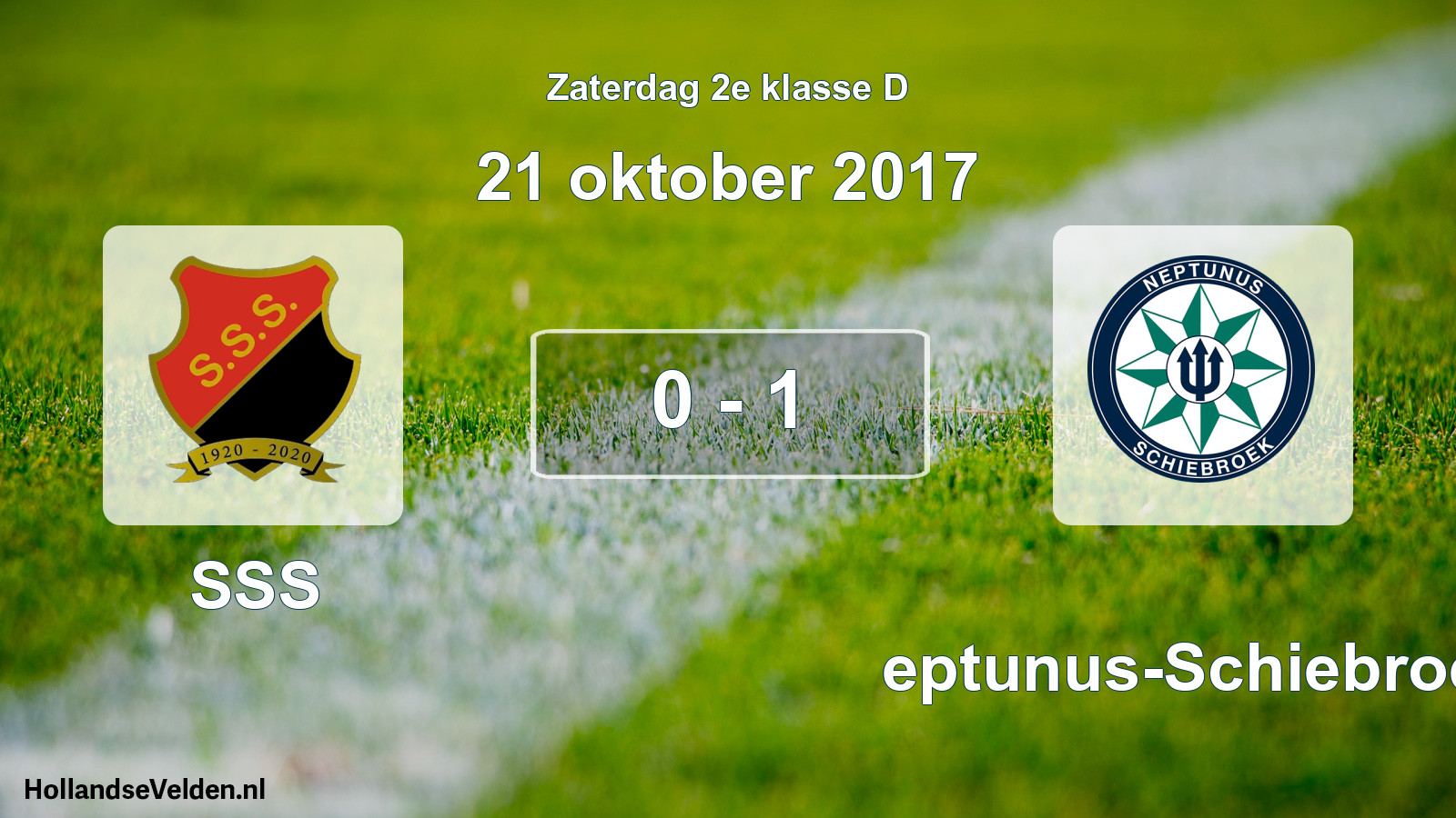 Total number of matches played: SSS - Neptunus-Schiebroek 0 - 1 (21 October 2017)