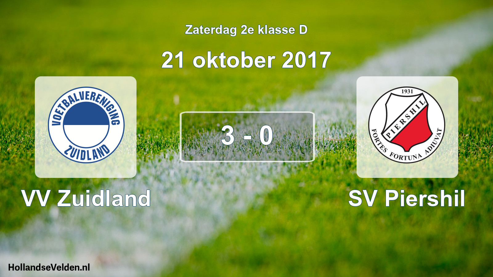 Total number of matches played: VV Zuidland - SV Piershil 3 - 0 (21 October 2017)
