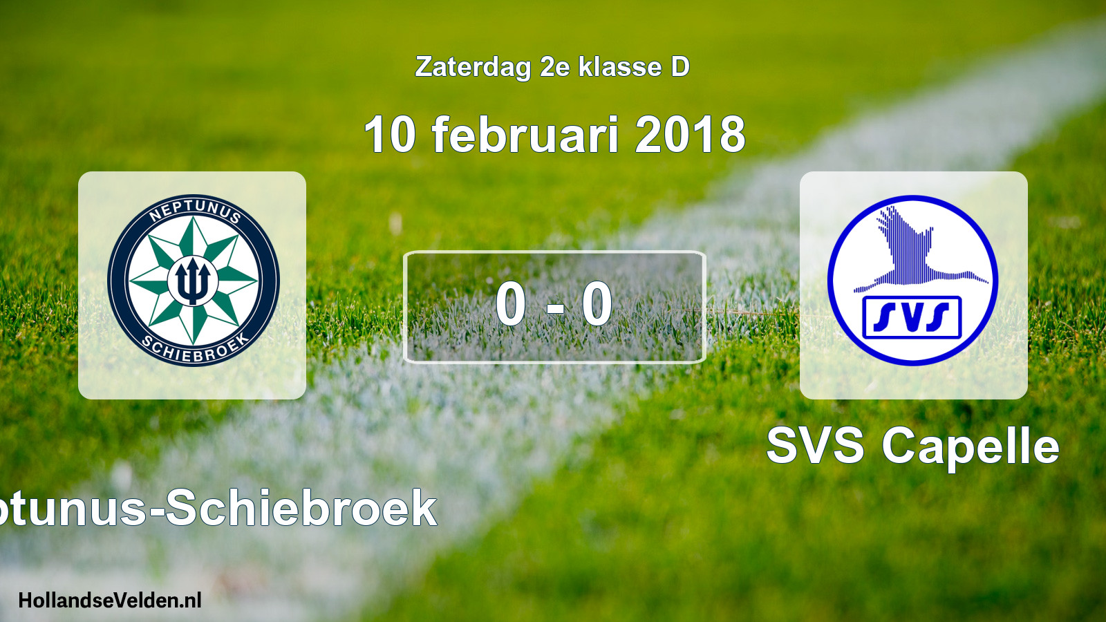 Total number of matches played: Neptunus-Schiebroek - SVS Capelle 0 - 0 (10 February 2018)