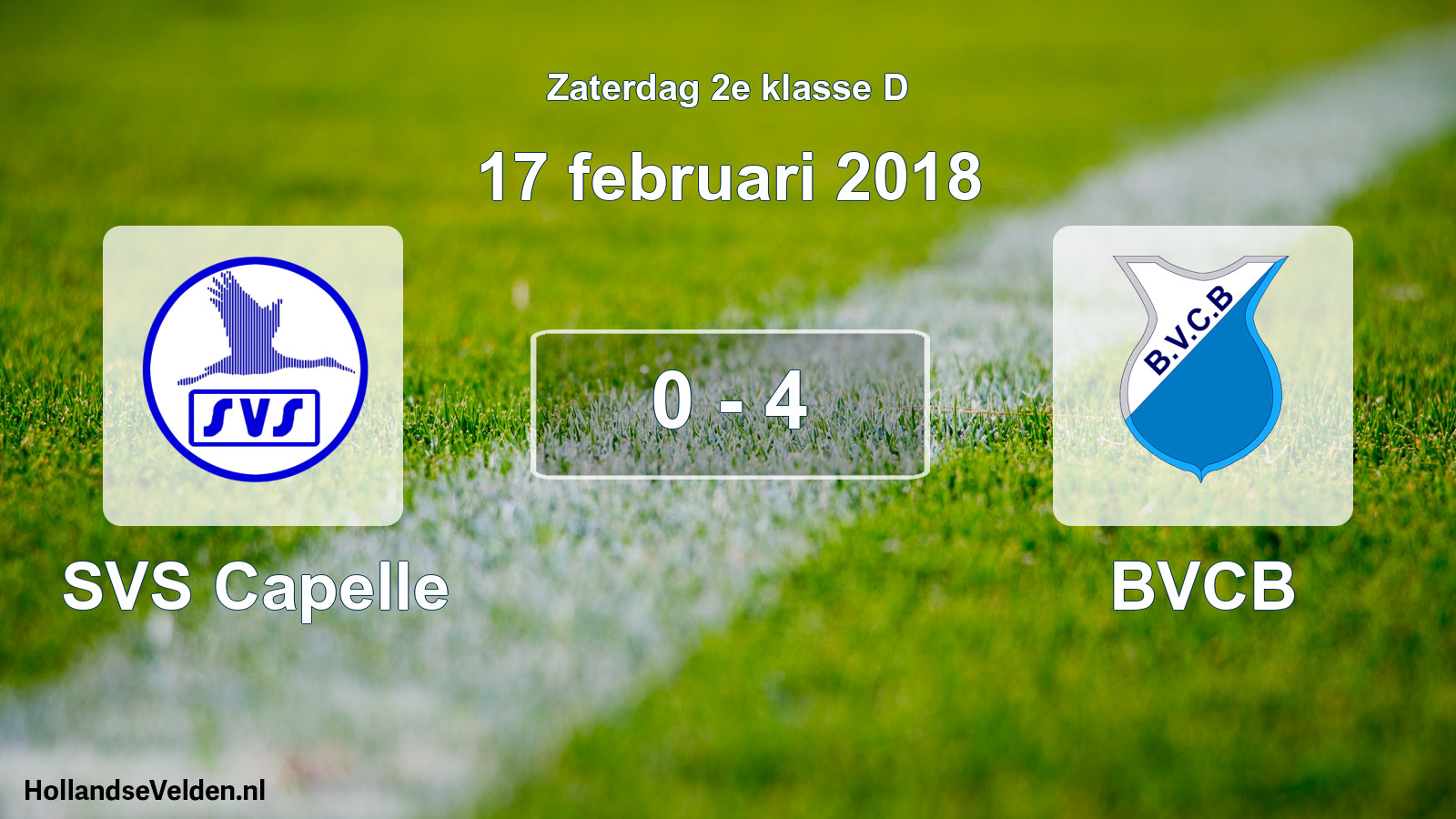Total number of matches played: SVS Capelle - BVCB 0 - 4 (17 February 2018)