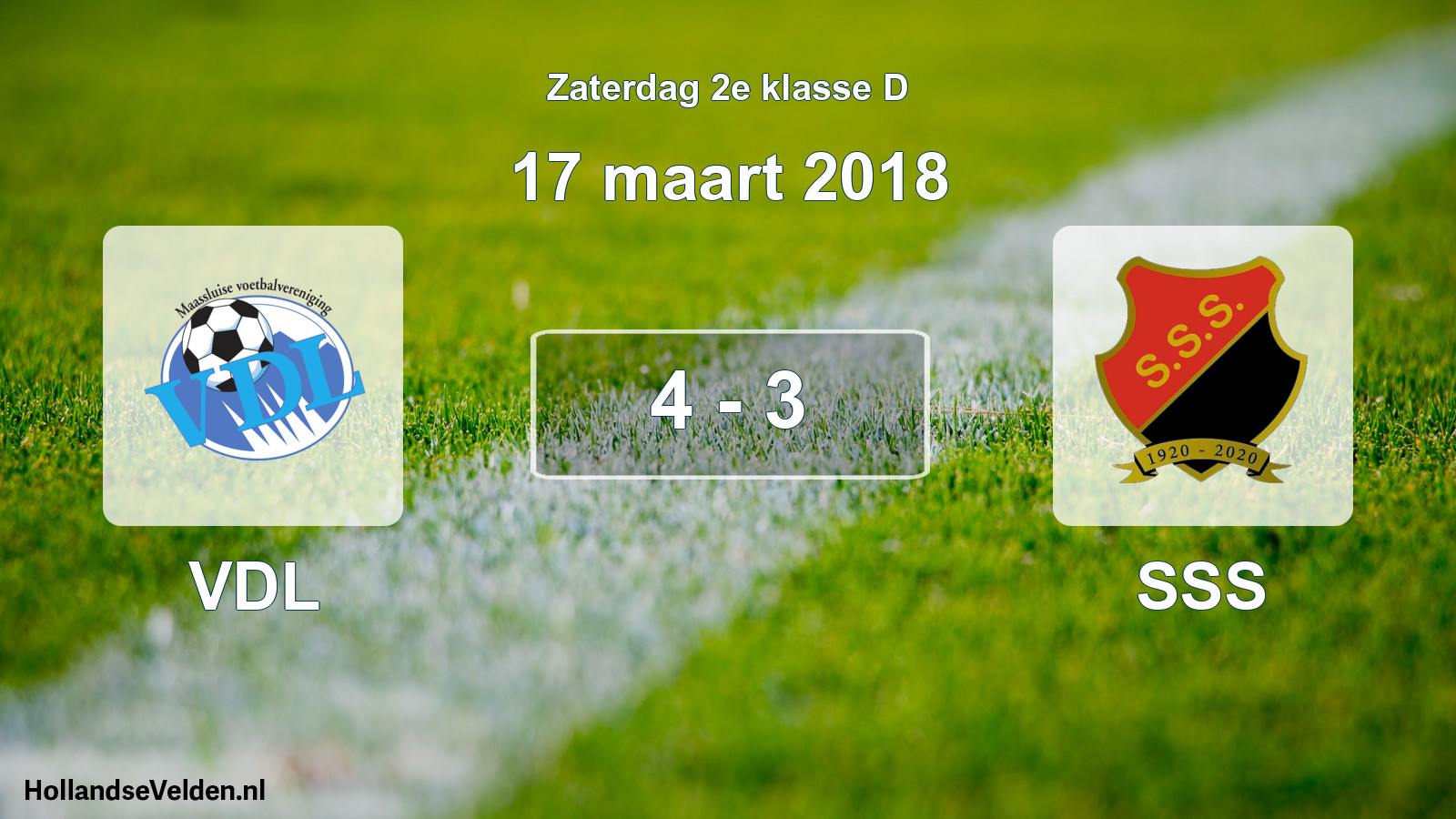 Total number of matches played: VDL - SSS 4 - 3 (17 March 2018)