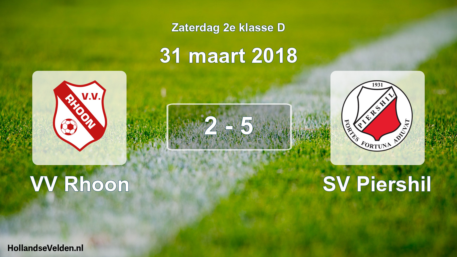 Total number of matches played: VV Rhoon - SV Piershil 2 - 5 (31 March 2018)