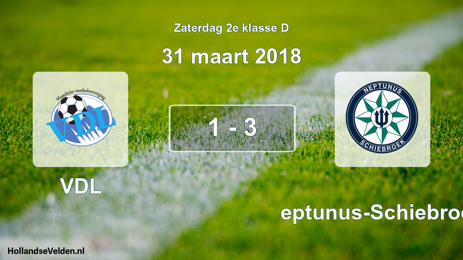 Total number of matches played: VDL - Neptunus-Schiebroek 1 - 3 (31 March 2018)