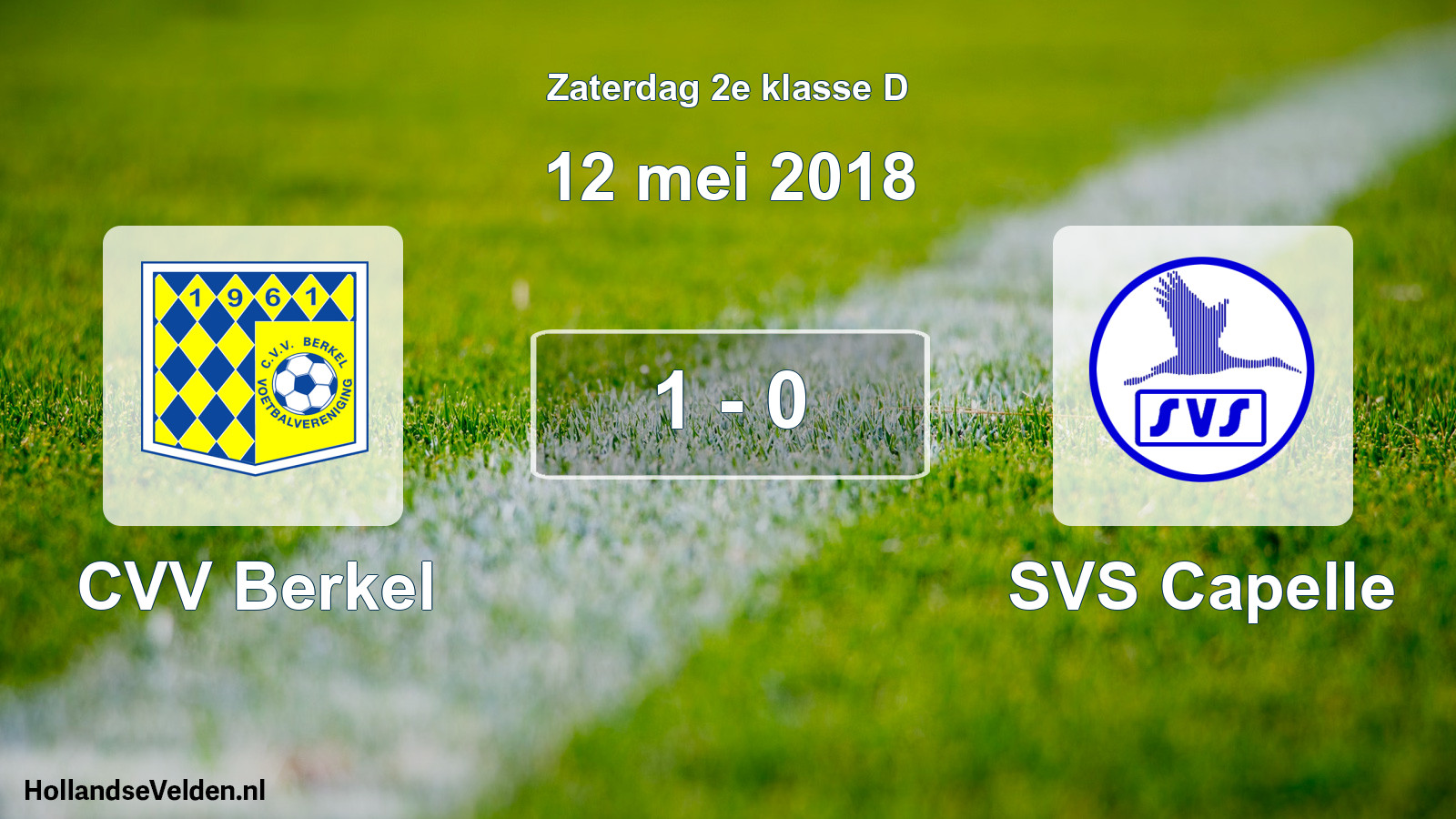 Total number of matches played: CVV Berkel - SVS Capelle 1 - 0 (12 May 2018)