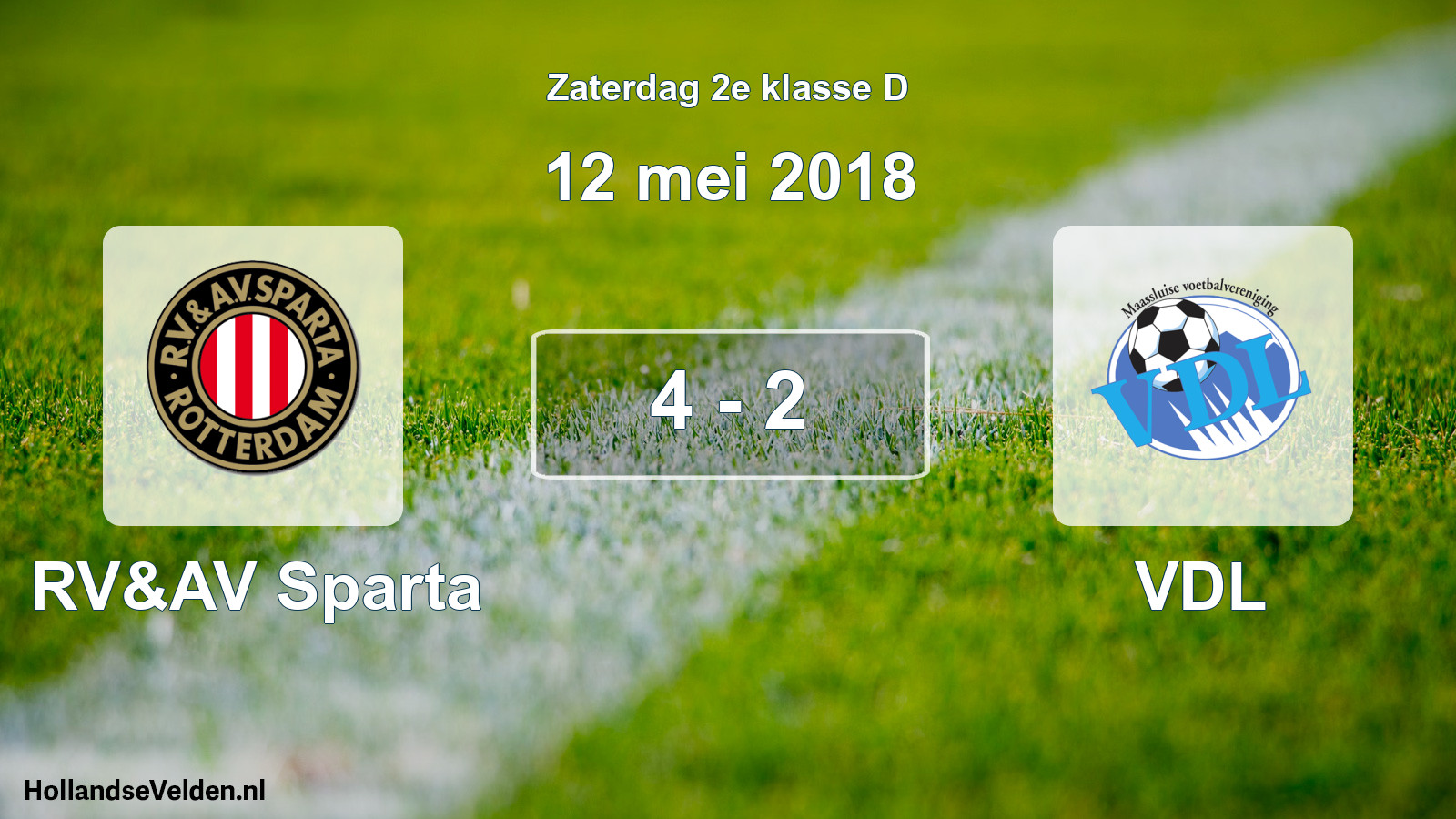 Total number of matches played: RV&AV Sparta - VDL 4 - 2 (12 May 2018)