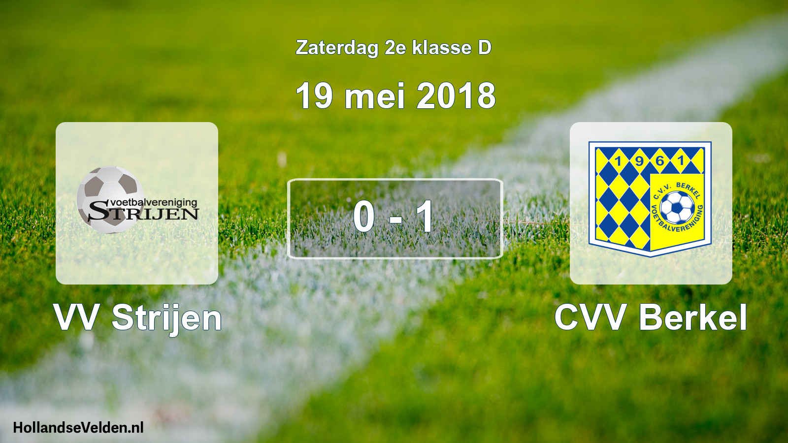 Total number of matches played: VV Strijen - CVV Berkel 0 - 1 (19 May 2018)