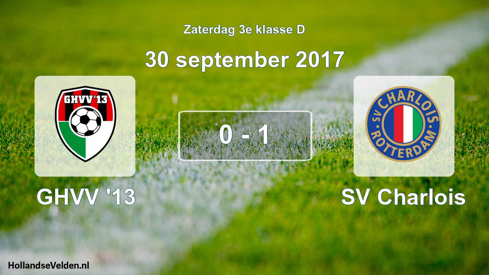 Total number of matches played: GHVV '13 - SV Charlois 0 - 1 (30 September 2017)