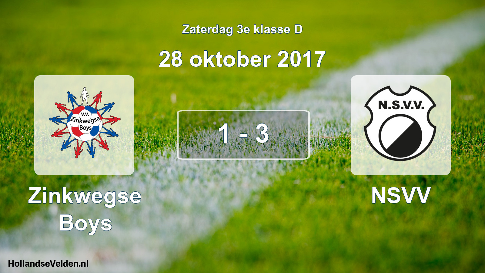 Total number of matches played: Zinkwegse Boys - NSVV 1 - 3 (28 October 2017)