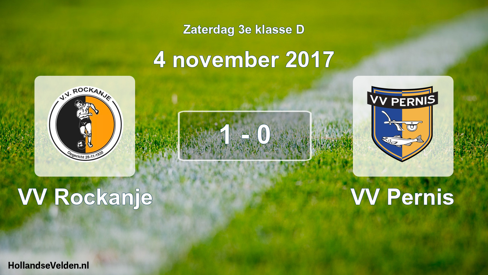 Total number of matches played: VV Rockanje - VV Pernis 1 - 0 (4 November 2017)