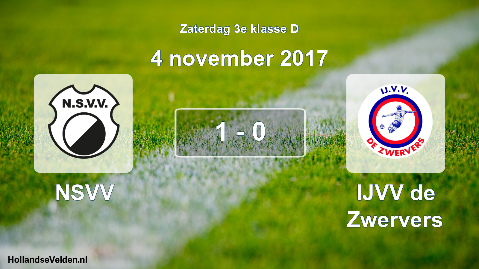 Total number of matches played: NSVV - IJVV de Zwervers 1 - 0 (4 November 2017)