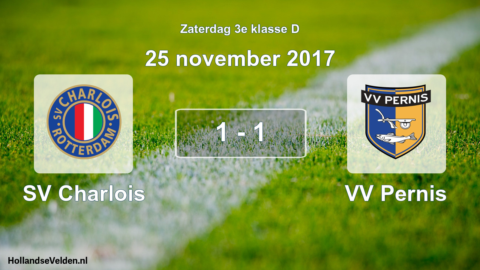 Total number of matches played: SV Charlois - VV Pernis 1 - 1 (25 November 2017)