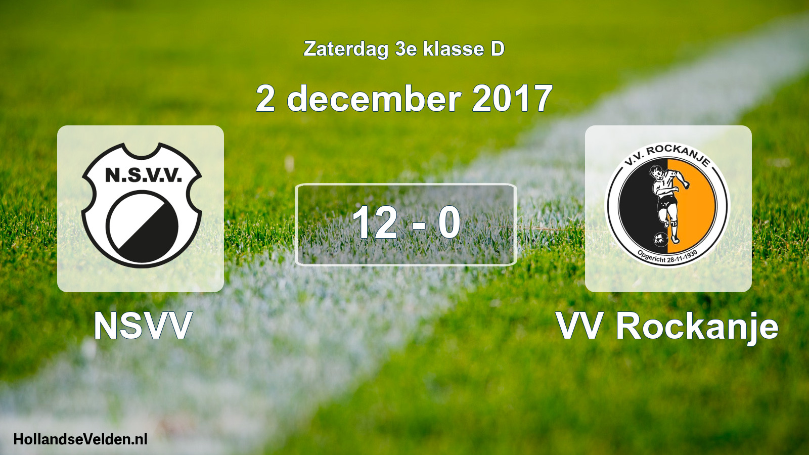 Total number of matches played: NSVV - VV Rockanje 12 - 0 (2 December 2017)