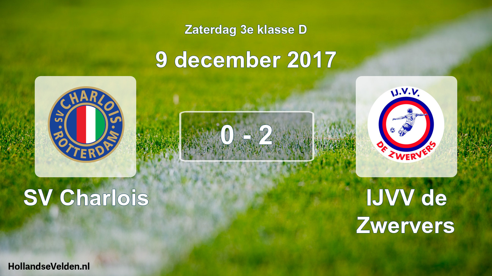 Total number of matches played: SV Charlois - IJVV de Zwervers 0 - 2 (9 December 2017)