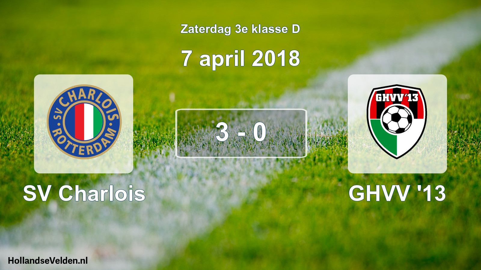 Total number of matches played: SV Charlois - GHVV '13 3 - 0 (7 April 2018)