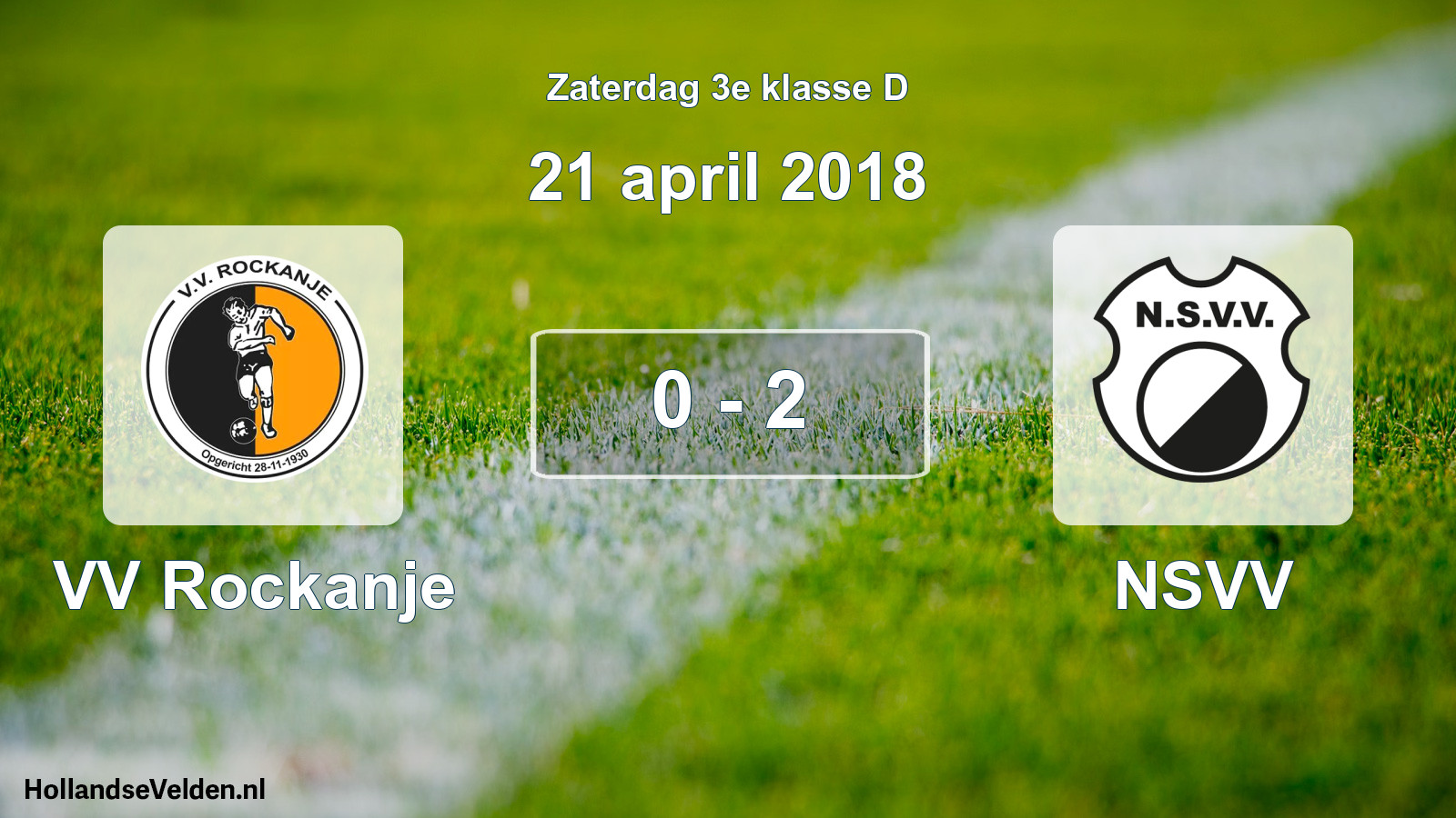 Total number of matches played: VV Rockanje - NSVV 0 - 2 (21 April 2018)