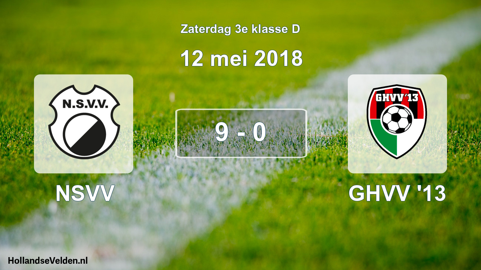 Total number of matches played: NSVV - GHVV '13 9 - 0 (12 May 2018)