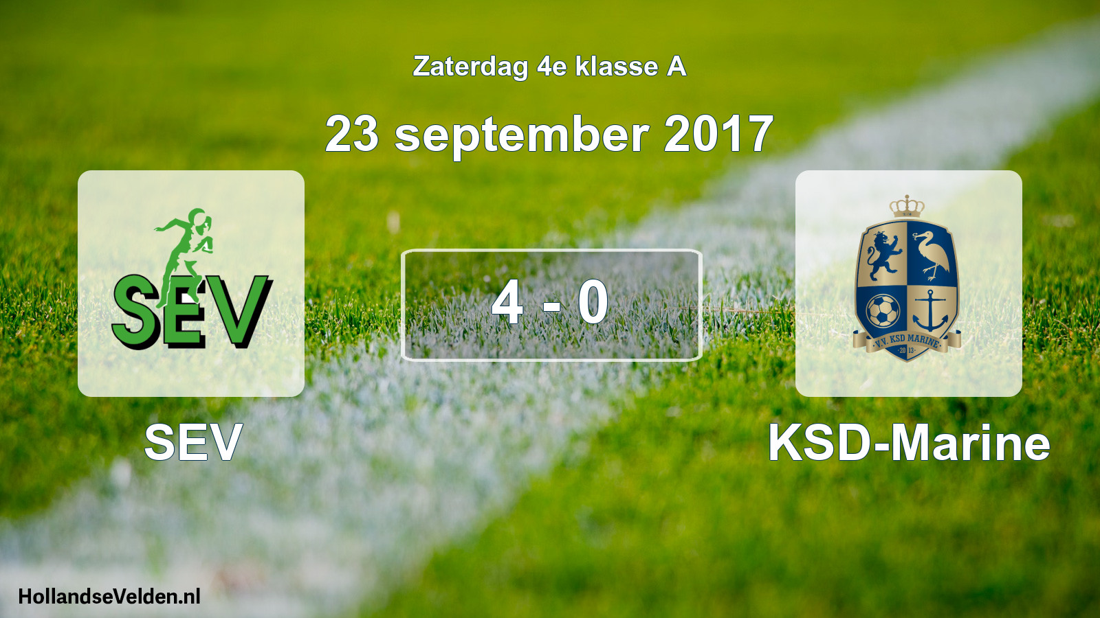 Total number of matches played: SEV - KSD-Marine 4 - 0 (23 September 2017)