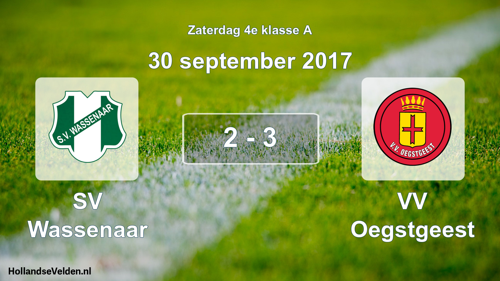 Total number of matches played: SV Wassenaar - VV Oegstgeest 2 - 3 (30 September 2017)