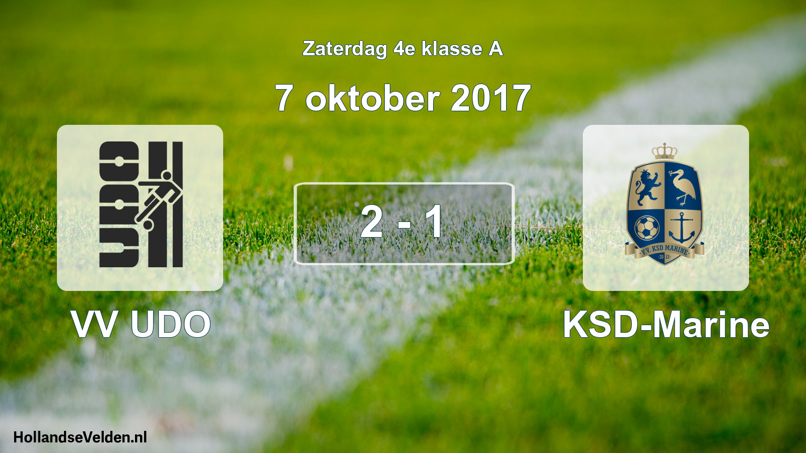 Total number of matches played: VV UDO - KSD-Marine 2 - 1 (7 October 2017)