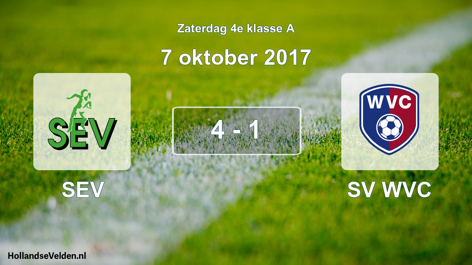 Total number of matches played: SEV - SV WVC 4 - 1 (7 October 2017)