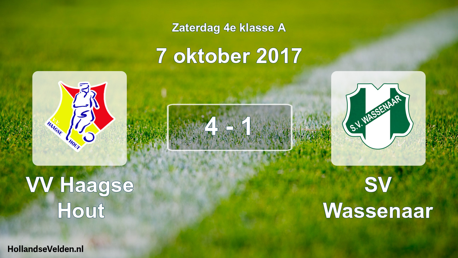 Total number of matches played: VV Haagse Hout - SV Wassenaar 4 - 1 (7 October 2017)