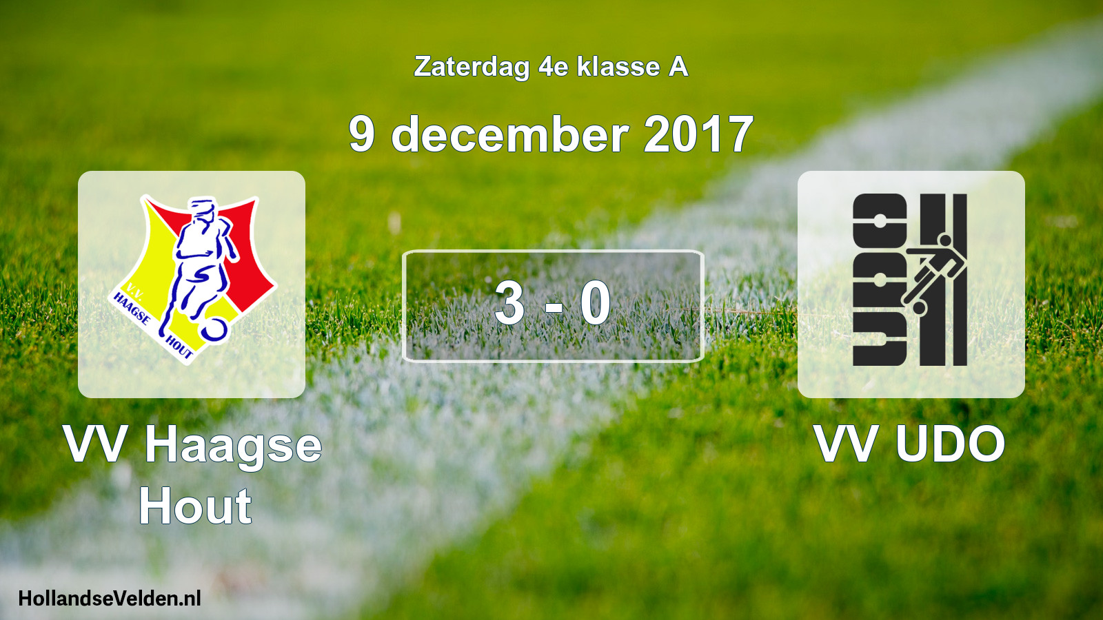 Total number of matches played: VV Haagse Hout - VV UDO 3 - 0 (9 December 2017)